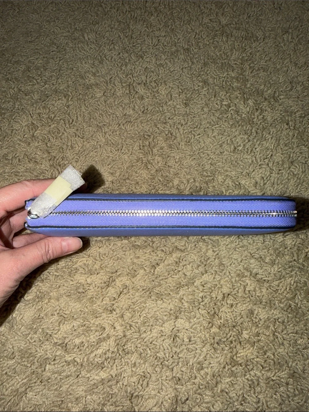 kate spade deep periwinkle zip-around wallet